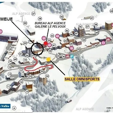 La Meije - 3/4 Pers - La Meije -013me - Plagne Centre Mae-1954 아파트 *